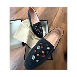 J. Crew Janie Jewel Convertible Smoking slippers Loafer Flats size 9